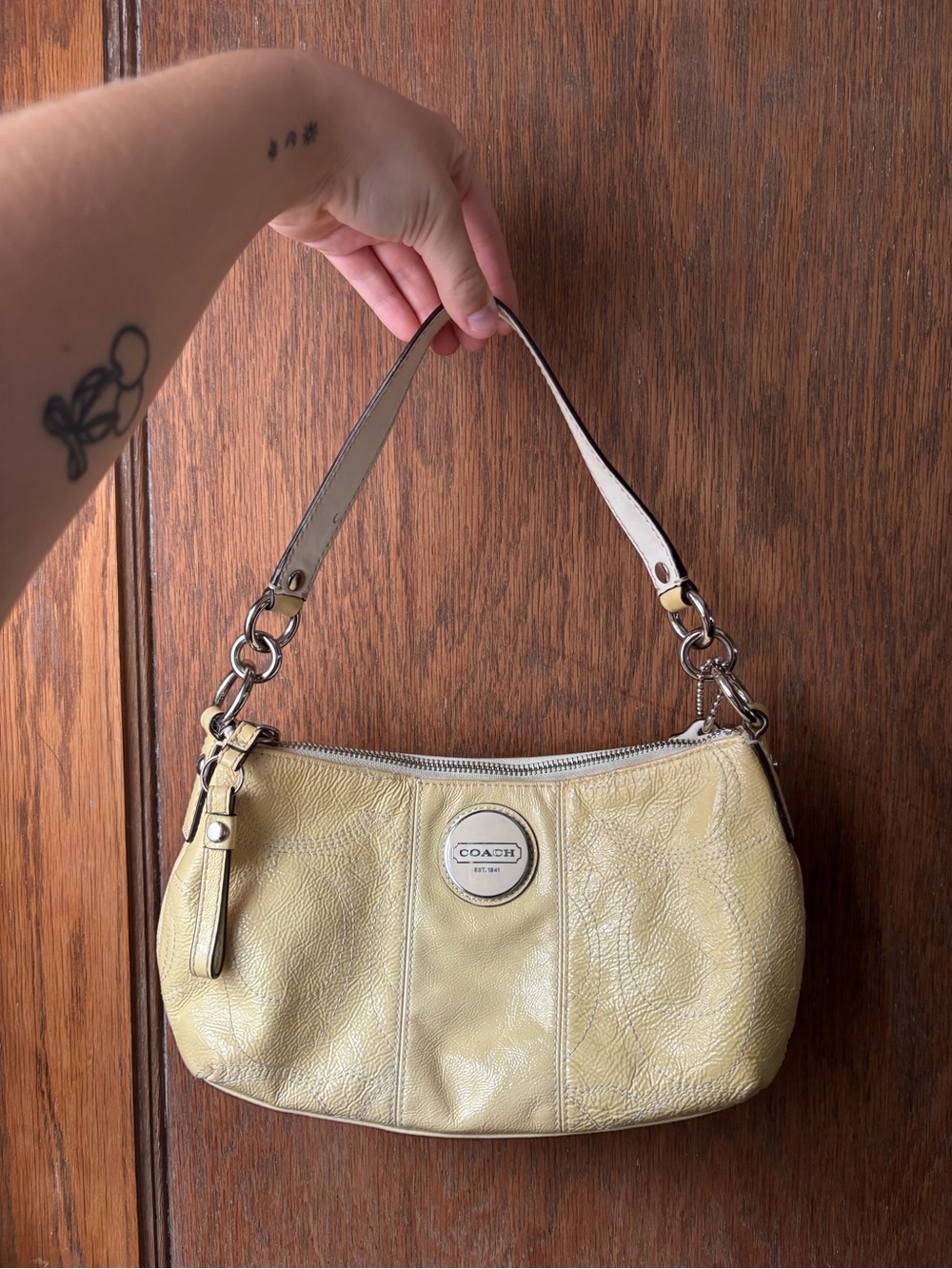 Coach Butter Yellow Demi Hobo Shoulder Bag